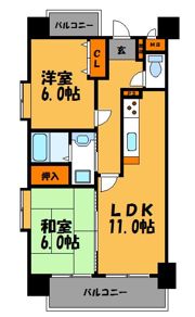 マジェスティ平尾の間取り画像