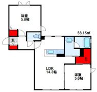 アジュール津屋崎の間取り画像