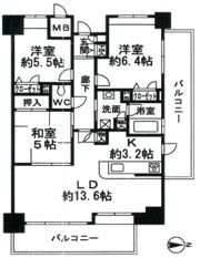 オーセントスクエア弥生の間取り画像