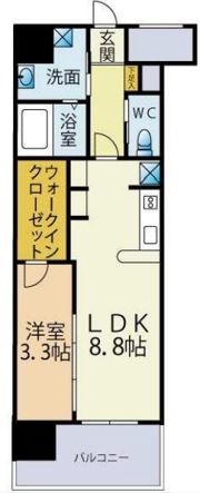 ブレス唐人町駅前の間取り画像
