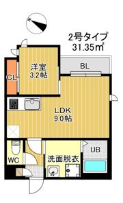 GRキャスバルクォーレ二日市の間取り画像