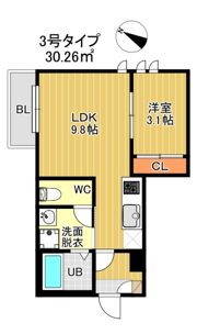 GRキャスバルクォーレ二日市の間取り画像