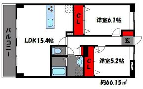 プラトウズ名島の間取り画像