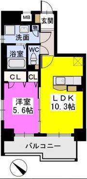 サンフェリーチェ博多駅南の間取り画像