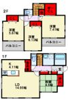 ハーモニータウン城南区七隈5丁目 B棟の間取り画像