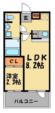 グランフォーレプライム西新の間取り画像