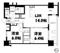 レジディア西新の間取り画像