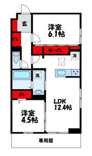 ブラン新宮中央の間取り画像