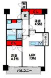RJRプレシア新宮中央駅前の間取り画像