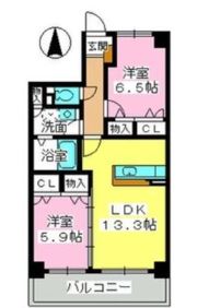 プランタン仲原の間取り画像