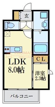 アスシード大手門の間取り画像