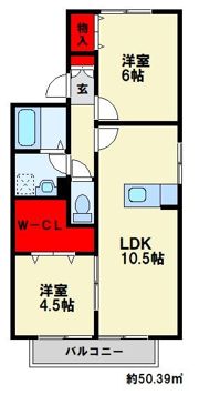 リベルテ若葉台の間取り画像