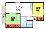 バイオレットハイツ Bの間取り画像