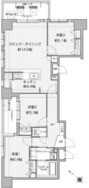 アクタス渡辺通パークシティの間取り画像