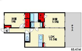 サクセス上大利の間取り画像