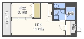 グリュックハイム山王公園前の間取り画像