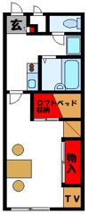 レオパレス長者原の間取り画像
