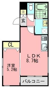 ラ・パール大濠公園の間取り画像