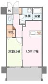 ニューガイアリルーム九大病院前No.66の間取り画像