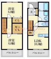 R’s Residence板付の間取り画像