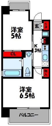 エステムプラザ福岡県庁前ネオシスの間取り画像