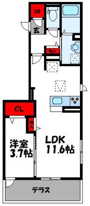 フェリオ箱崎駅前の間取り画像