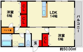 Pet-Com.南福岡IIの間取り画像
