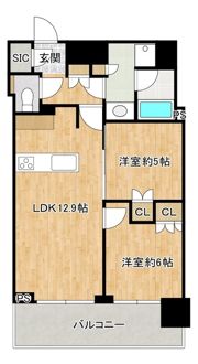 Brillia Tower西新の間取り画像