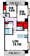 ラ・フルール博多駅南の間取り画像