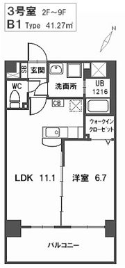 トラント・ドゥ博多の間取り画像