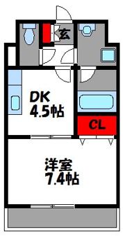 アンプルールベトン米一丸の間取り画像