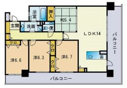 ルネッサンス21千早の間取り画像