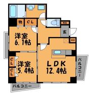 プレミール ホサカの間取り画像