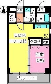 ベイシック大名の間取り画像