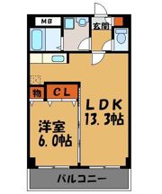 ベイシック大名の間取り画像