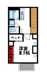 レオパレスマメゾン駅南の間取り画像