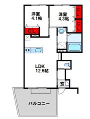 仮）原町2丁目新築アパートの間取り画像