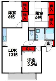 セジュール・のぞみAの間取り画像