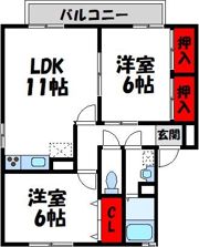 タッチアネックスBの間取り画像