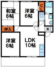 メルベーユハイツの間取り画像