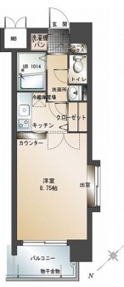 エンクレスト大博通りの間取り画像