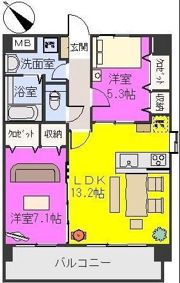 サン・ビオ空港通りIIの間取り画像