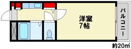 フローラル若林の間取り画像