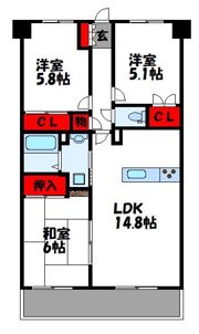 アトラス新宮の間取り画像