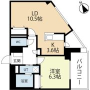 ラクレイス西新レジデンシャルタワーの間取り画像