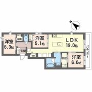 シャーメゾン レスリジェアルカディアの間取り画像
