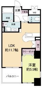 レジディア博多駅南の間取り画像