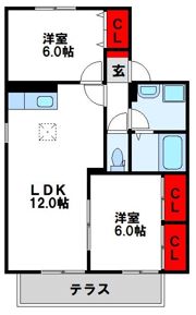 セジュール中央の間取り画像