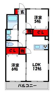 リバーサイド古賀の間取り画像