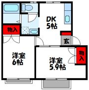 ドミール新宮Fの間取り画像